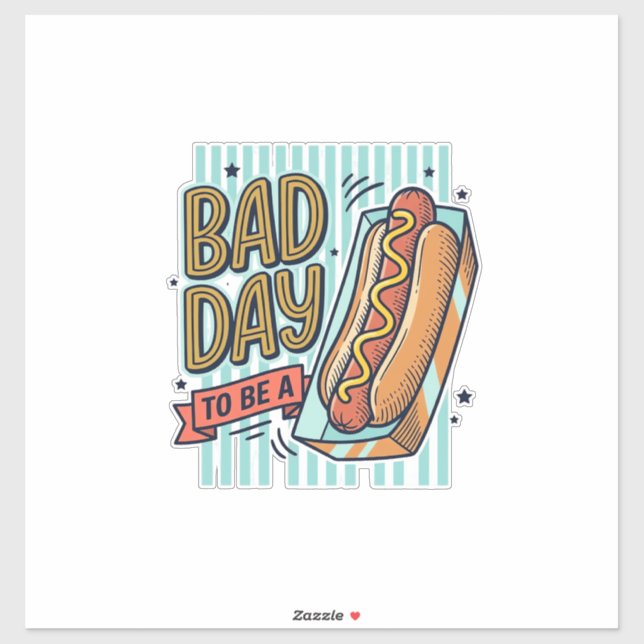 Bad Day Hot Dog Retro Vector Shirt Design_1 (Sheet)