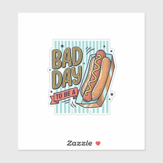 Bad Day Hot Dog Retro Vector Shirt Design_1 (Sheet)