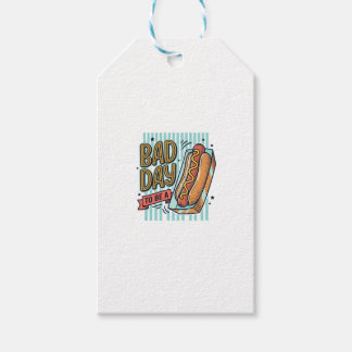 Bad Day Hot Dog Retro Vector Shirt Design_1 Gift Tags