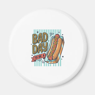 Bad Day Hot Dog Retro Vector Shirt Design_1 Magnet