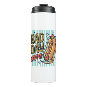 Bad Day Hot Dog Retro Vector Shirt Design_1 Thermal Tumbler