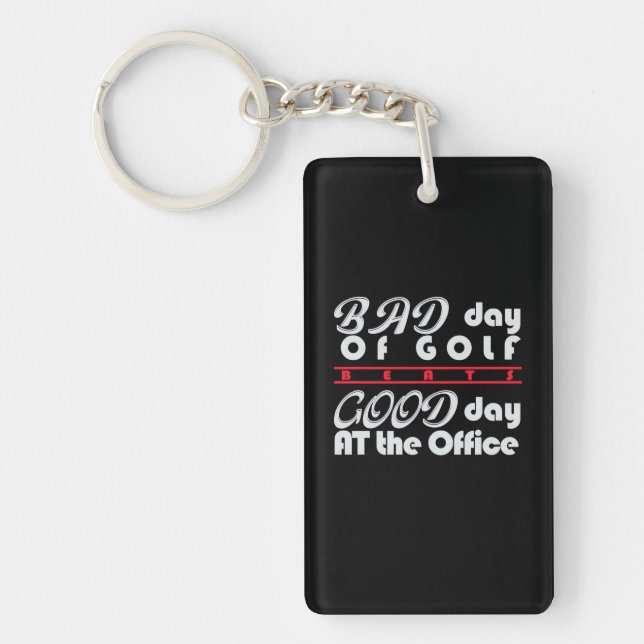 Bad Day Of Golfer Key Ring (Front)