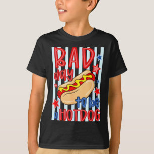 Bad day patriotic 4th of july to be a hotdog kids T-Shirt