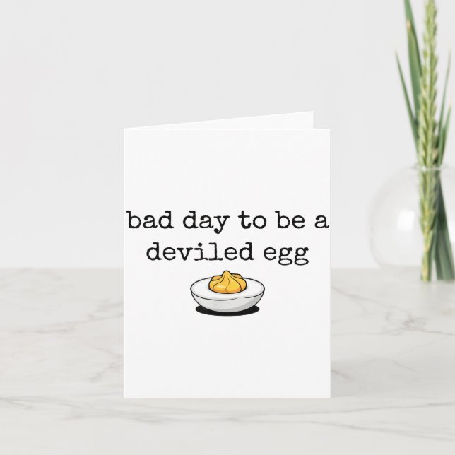 Bad Day To Be A Deviled Egg Funny Thanksgiving Dev Card (Front)