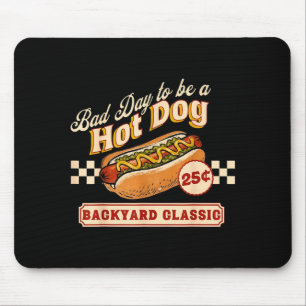 Bad day to be a hot dog backyard summer hot dog mouse pad