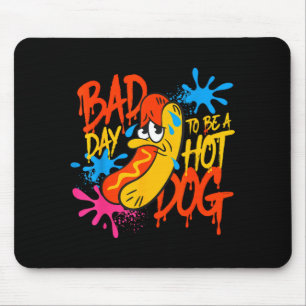 Bad day to be a hot dog bbq grilling 4th of july mouse pad