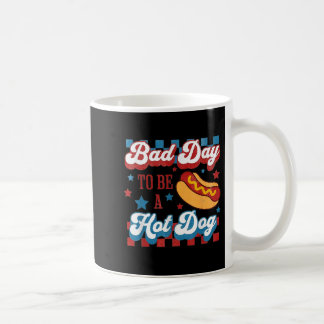 Bad Day To Be A Hot Dog Retro 4th Of July  Coffee Mug