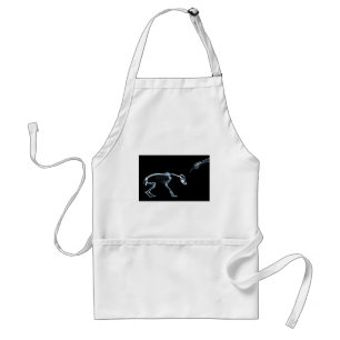 Bad Dog Xray Skeleton Black Blue Standard Apron