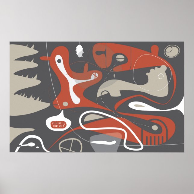 Bad Dreams Abstract Art Print (Front)