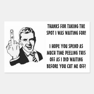 Bad Driver Parking Spot Sticker