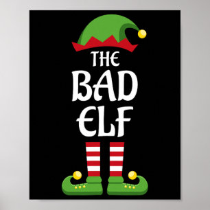 Bad Elf Family Matching Group Christmas Poster
