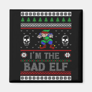 Bad Elf Ugly Christmas For Elves Lover Magnet