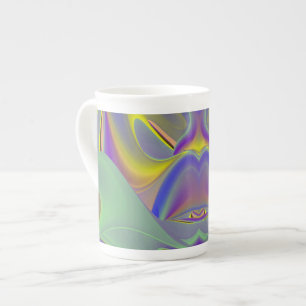 Bad Face , Abstract 3D Rainbow Art Espresso Cup