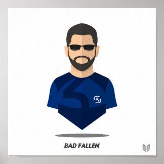 Bad Fallen Minimalis Poster