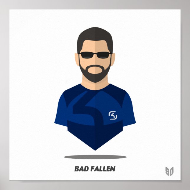 Bad Fallen Minimalis Poster (Front)