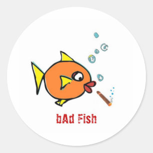 bAd Fish extras Classic Round Sticker