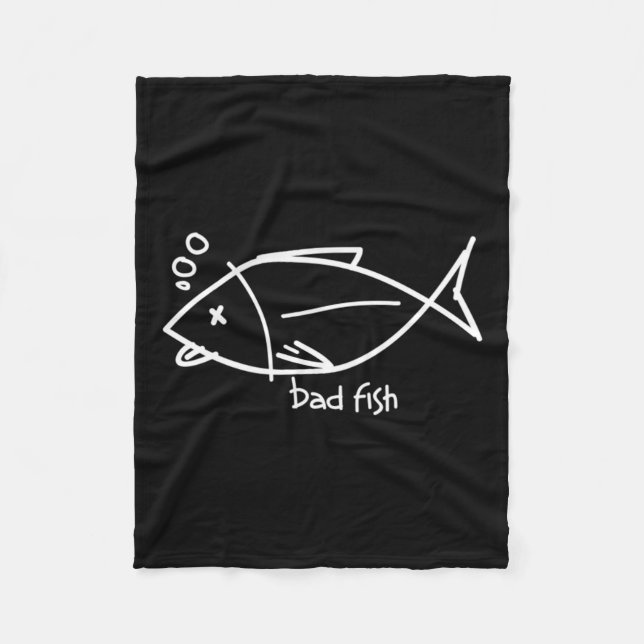 Bad Fish Fleece Blanket (Front)