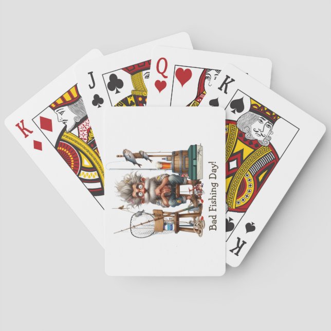 Bad Fishing Day Playing Cards (Back)