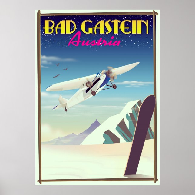 Bad Gastein Austria Snowboarding poster (Front)