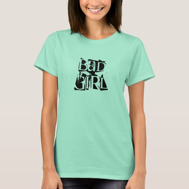 "Bad Girl" Ladies' Ringer Tee (Front)