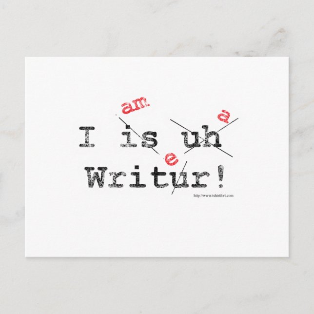 Bad Grammer Postcard (Front)