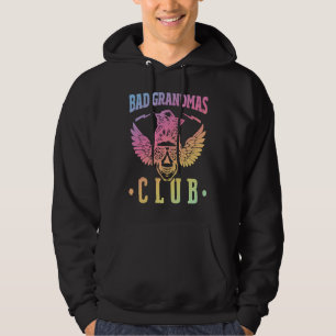 Bad Grandmas Club Skull Mom Life For Women Hoodie