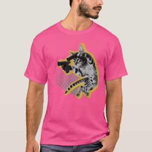 Bad Gun Kitty Cat Funny Cute Cat Lover Gift T-Shirt