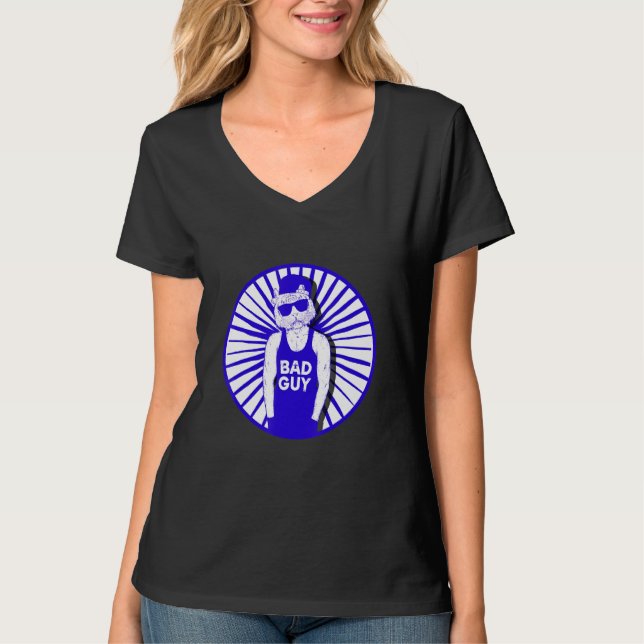 Bad Guy Hipster Tiger Pineapple Freethinker New Ag T-Shirt (Front)