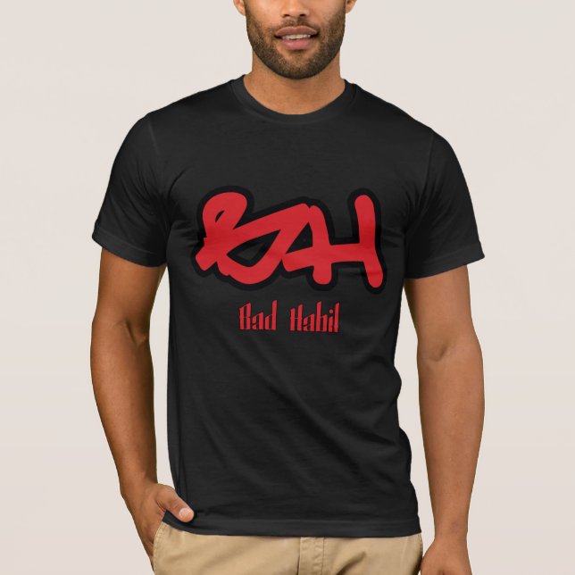 Bad Habit Logo Red-black T-Shirt (Front)