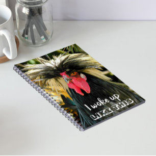 Bad Hair Day II Chicken Photo Notebook