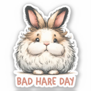 Bad Hare Day Funny Bunny Rabbit Pun