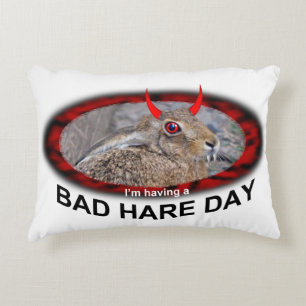 Bad Hare Day Pillow (for light colours)