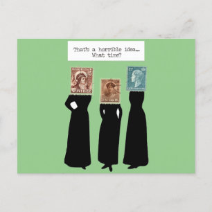 bad ideas postcard