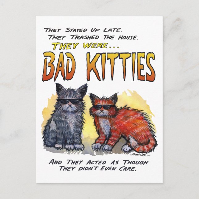 Bad Kitties Postcard (Front)