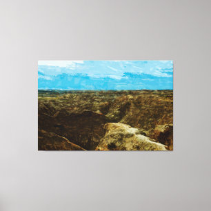 Bad Lands National Park South Dakota Abstract Canvas Print