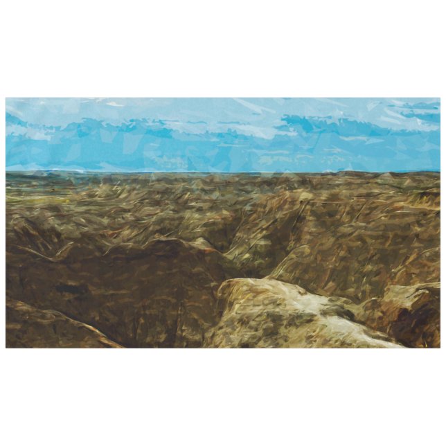 Bad Lands National Park South Dakota Abstract Tablecloth (Front (Horizontal))