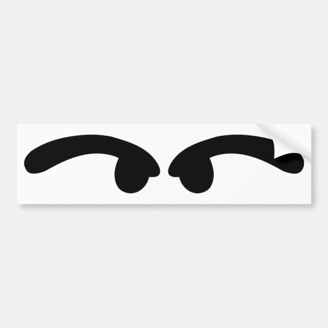 bad looking eyes bumper sticker (Front)