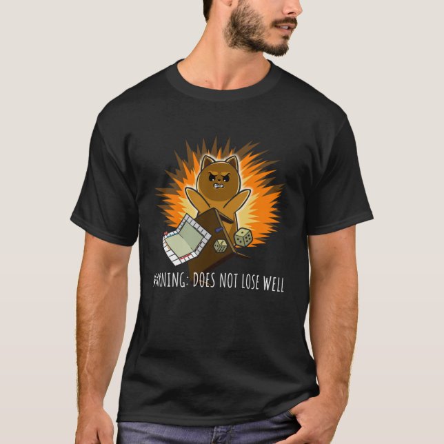 Bad Loser At Board Games T-Shirt (Front)