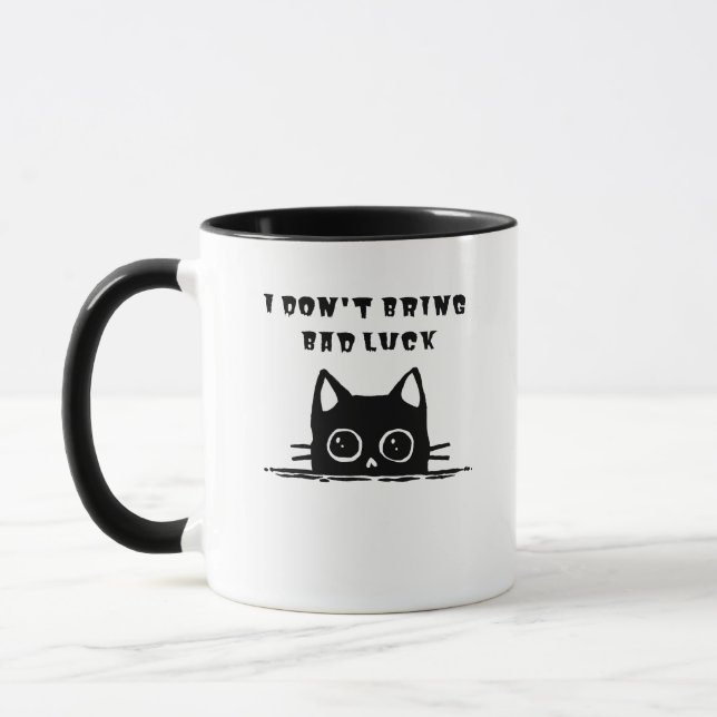 bad luck black cat mug (Left)