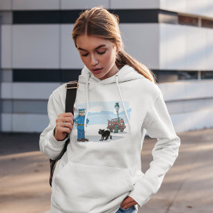 Bad Luck Black Cat Policeman and Accident Hoodie