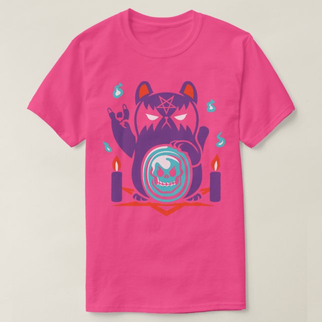 Bad Luck Satanic Cat Manekineko by Tobe Fonseca T-Shirt (Design Front)
