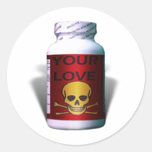 Bad Medicine Anti Valentine's Day  Classic Round Sticker