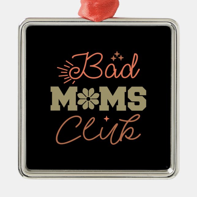 Bad Moms Club Metal Tree Decoration (Front)