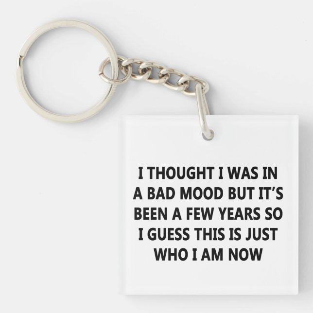 Bad Mood Key Ring (Front)