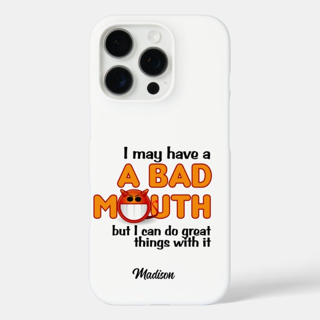 Bad Mouth custom name Case-Mate iPhone Case (Back)