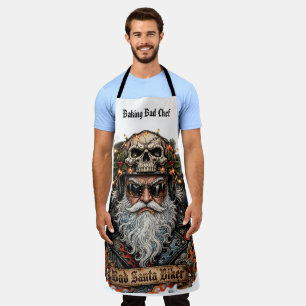 Bad Mr Claus Biker Baking Bad Chef Apron