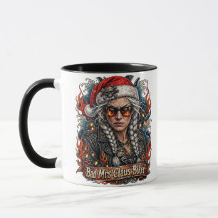 Bad Mrs Claus Biker, Badass Biker Mrs Claus Mug