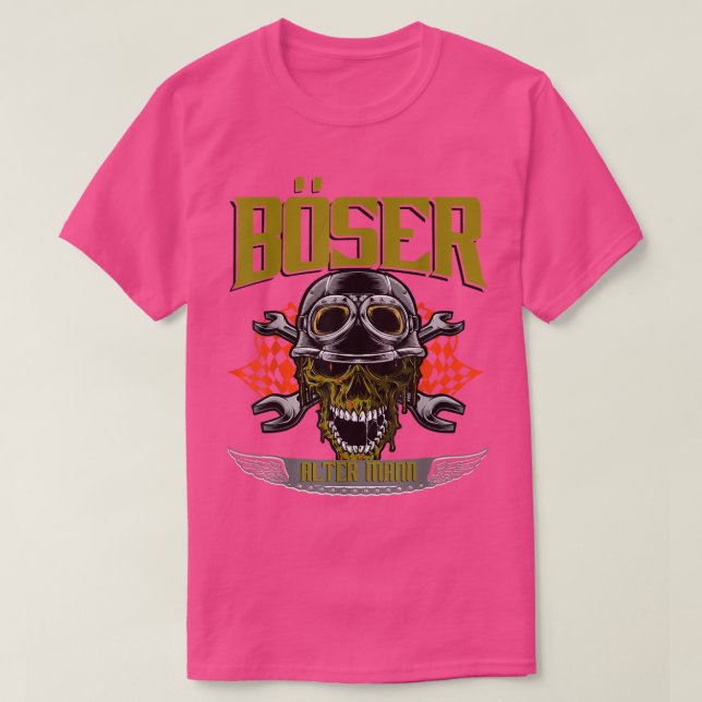 Bad old man motorcycle  wrench  T-Shirt (Design Front)