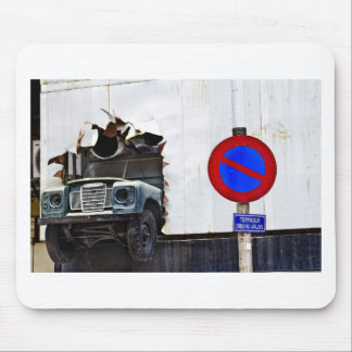 Bad parking through wall mouse pad