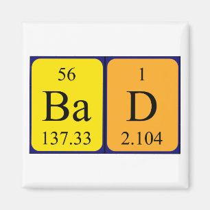 Bad periodic table name magnet